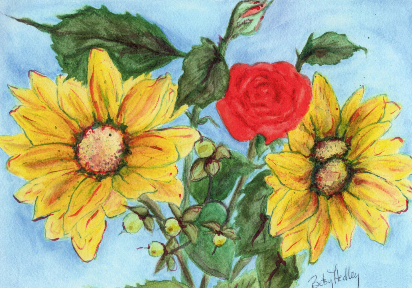 Giclee watercolor Prints 8x10 unframed