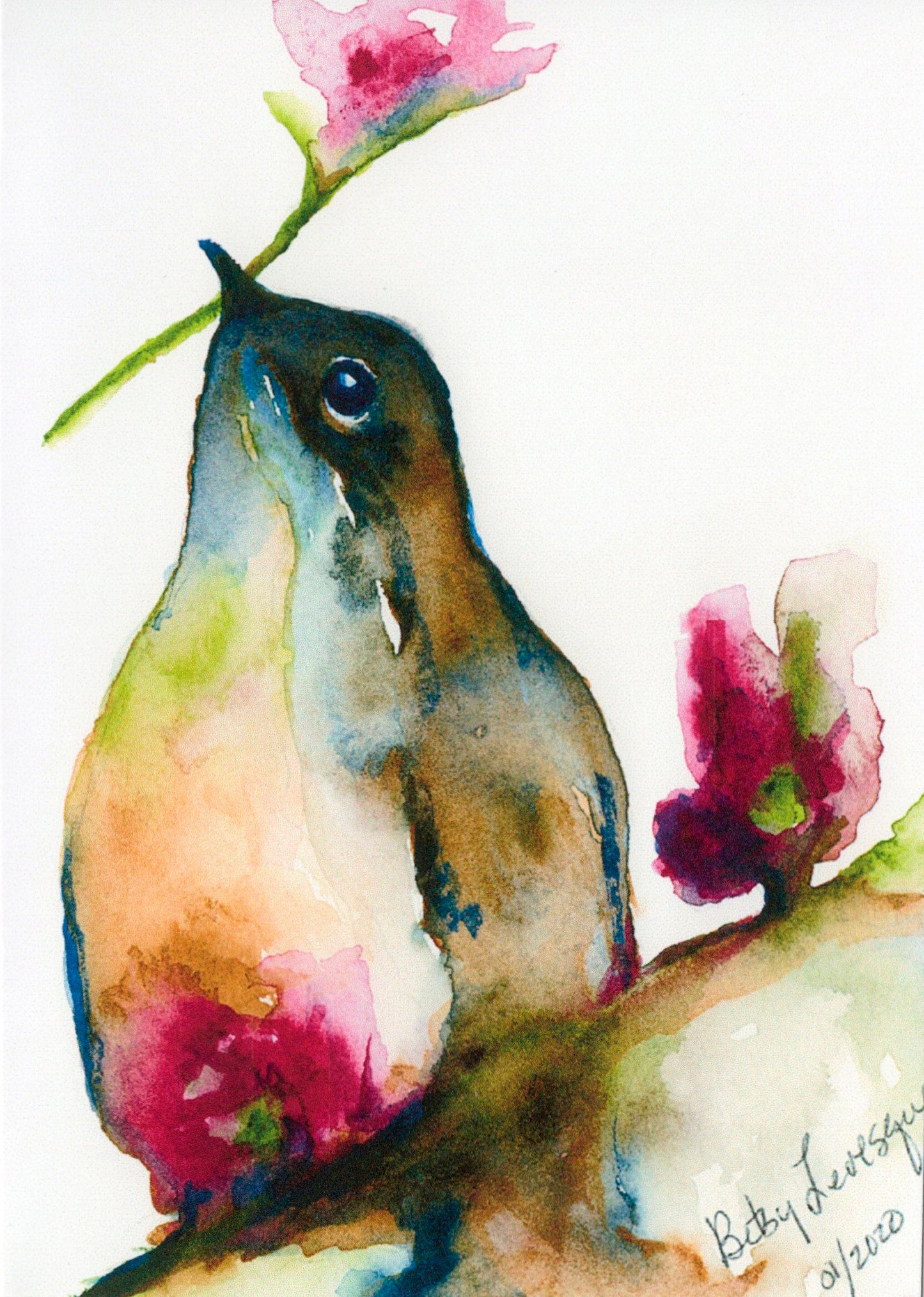 Giclee watercolor Prints 8x10 unframed